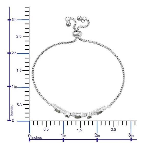 🆕 Natural Green Apatite Heart Station Bracelet - Picture 6 of 6